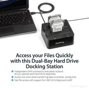 img 2 attached to 🖥️ StarTech.com USB 3.0 Dual Hard Drive Docking Station: UASP HDD/SSD Dock with SATA 6 Gbps