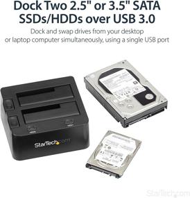 img 3 attached to 🖥️ StarTech.com USB 3.0 Dual Hard Drive Docking Station: UASP HDD/SSD Dock with SATA 6 Gbps