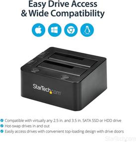 img 1 attached to 🖥️ StarTech.com USB 3.0 Dual Hard Drive Docking Station: UASP HDD/SSD Dock with SATA 6 Gbps