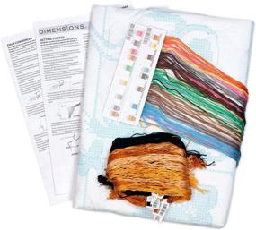 img 2 attached to 🧵 DIY Baby Quilt Kit: Dimensions Stamped Cross Stitch, Baby Animals, Size 34'' x 43''