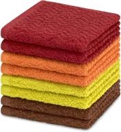 🧽 decorrack set of 8 kitchen dish towels, 100% cotton, 12 x 12 inch dish cloths, ideal cleaning cloth for washing dishes, kitchen, bar, counter, and car, assorted colors (pack of 8) logo