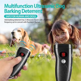 img 3 attached to SUKEBITA Anti Barking Device: Dual Sensor Ultrasonic Dog Training with 9 Frequency No Bark Deterrent, Laser & Flashlight Control