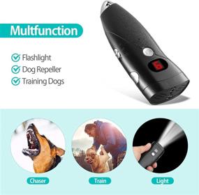 img 1 attached to SUKEBITA Anti Barking Device: Dual Sensor Ultrasonic Dog Training with 9 Frequency No Bark Deterrent, Laser & Flashlight Control