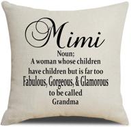 👵 psdwets grandma gifts: stylish home decor pillow covers - 18x18 inches - mimi & mom gifts logo