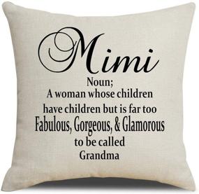 img 1 attached to 👵 PSDWETS Grandma Gifts: Stylish Home Decor Pillow Covers - 18x18 Inches - Mimi & Mom Gifts