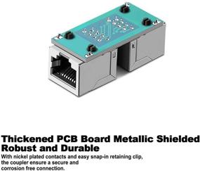 img 2 attached to 🔌 Dingsun RJ45 Переходник, 2 шт. Ethernet Inline Переходник с 4 шт. Разъемами RJ45 - Черный - Поддерживает Cat6, Cat6e, Cat7 - Совместим с 100BASE-TX