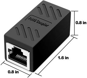 img 3 attached to 🔌 Dingsun RJ45 Переходник, 2 шт. Ethernet Inline Переходник с 4 шт. Разъемами RJ45 - Черный - Поддерживает Cat6, Cat6e, Cat7 - Совместим с 100BASE-TX