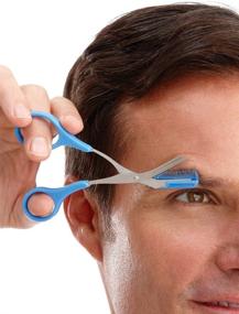 img 3 attached to 🔪 Non-Slip Multi-Purpose Eyebrow Scissors with Finger Grips