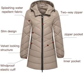 img 1 attached to Wantdo Womens Packable Insulated Lengthed Women's Clothing for Coats, Jackets & Vests