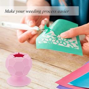 img 3 attached to 🌟 Revolutionary ZEPELOFFY Suctioned Vinyl Weeding Scrap Collector: Effortlessly Gather Vinyl Scraps with Silicone Craft Vinyl Holder and Premium Weeding Tools for Crafters!