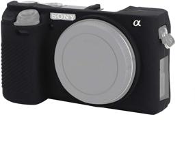 img 4 attached to 📸 Черный силиконовый защитный чехол для цифровой фотокамеры Sony Alpha A6000 ILCE-6000 - Улучшенная антицарапающаяся оболочка защитника корпуса