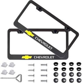 img 3 attached to JDclubs 2Pcs License Plate Frames With Screw Caps Set Stainless Steel Frame Applicable To US Standard Cars License Plate (Fit Chevrolet)