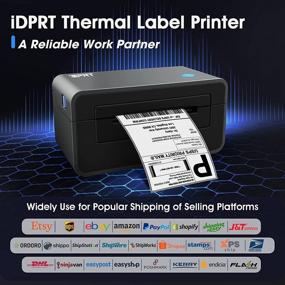 img 3 attached to iDPRT SP410 Thermal Label Printer - Commercial Direct Thermal Shipping Label Maker, 4x6 Label Printer, Compatible with Shopify, eBay, Amazon & Etsy, Supports Multiple Systems