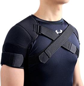 img 4 attached to 🏋️ XX-Large Kuangmi Neoprene Double Shoulder Support Brace Strap Wrap Protector