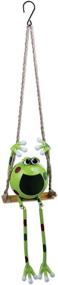img 1 attached to 🐸 Sunset Vista Designs MF063 Swinging Froggy Hanging Buddy with Solar-Powered Light