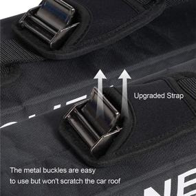 img 3 attached to 🏄 Wonitago Soft Roof Rack Pads & Single Wrap-Rax Straps - Versatile Solution for Surfboards, Kayaks, SUP Paddleboards, Snowboards (Pair)