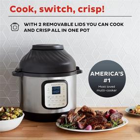 img 3 attached to 🥘 Instant Pot Duo Crisp 11-in-1 Electric Pressure Cooker with Air Fryer Lid: Versatile Stainless Steel/Black 6 Quart Appliance for Air Frying, Roasting, Baking, Dehydrating, Slow Cooking, Rice Cooking, Steaming, and Sautéing