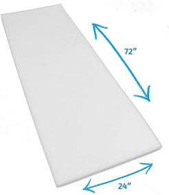 img 3 attached to 🛋️ AK TRADING CO. High Density Upholstery Foam Cushion, Polyurethane Foam Sheet - Made in USA - 1 Inch Thickness x 24 Inch Width x 72 Inch Length, White