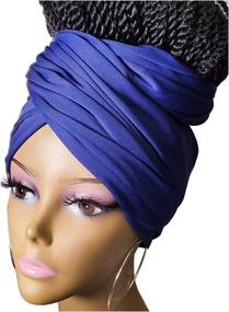 img 2 attached to 🧣 Women's Scarf Turban: Stretch Jersey 2601 2, a Stylish Accessory for Scarves & Wraps