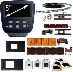 img 3 attached to 📷 zonoz FS-Five Digital Film & Slide Scanner - Converts 35mm, 126, 110, Super 8 & 8mm Film Negatives & Slides to JPEG - Featuring a Large 5-Inch LCD & Easy-Load Film Inserts Adapters for Enhanced User Experience