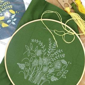 img 2 attached to 🧵 JUSHOOR 3 Sets Embroidery Starter Kit: Explore Cross Stitch Patterns for Beginners with Bamboo Hoop, Cloth, and Tools