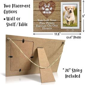 img 2 attached to 🐾 OakiWay Pet Memorial Gifts - 4x6 Paw Prints & Woven Heart Design Dog Picture Frame - Pet Loss Remembrance Gifts, Sympathy Gift, Cat & Dog Memorial Photo Frame