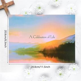 img 3 attached to 📚 Memorial Guest Book: A Celebration of Life Guest Sign-In Book for Funeral Services & Condolences with Lake Sunset Mountain Design - 11.5 x 8.3 Inch Funeral Guestbook for Visitor Registration