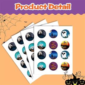 img 1 attached to Spooktacular 48 Pcs Halloween Treat Bags: Perfect Goodie Gift Bags for Trick Or Treat, Supplies Kids Love! Includes Stickers Decorations and Measuring 8.6"x4.7