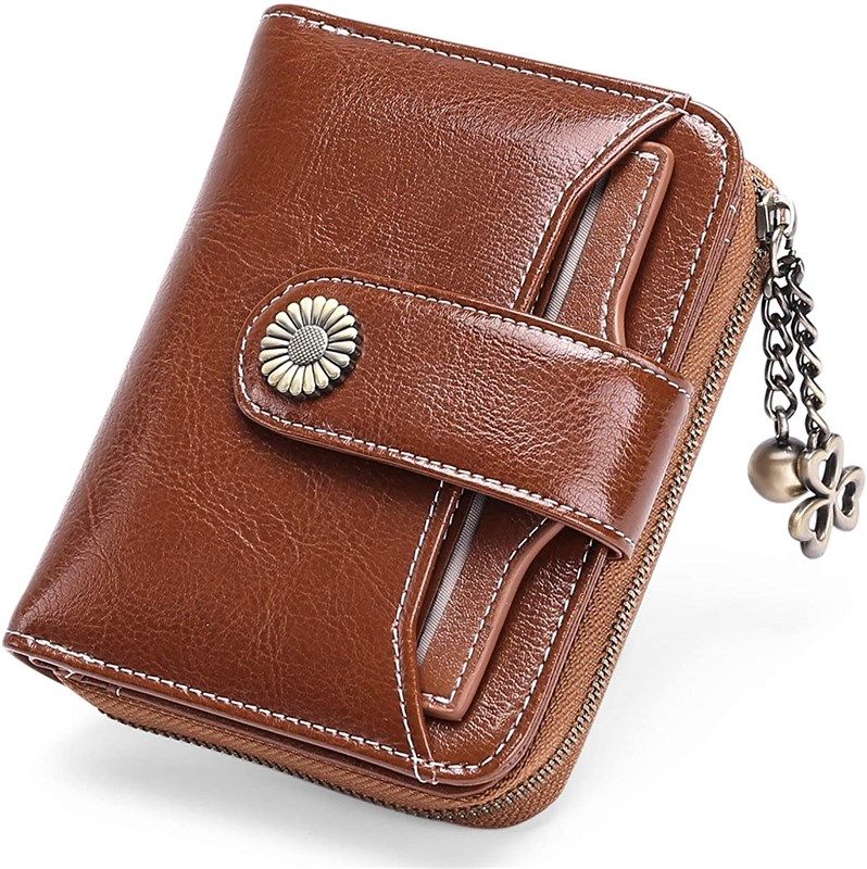 FALAN MULE Rfid Wallet Purse Wristlet Crossbody Bag for Women Leather  Ladies Clutch with 2 Straps