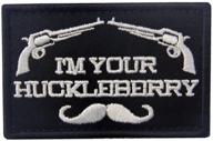 i'm your huckleberry patch: premium tactical applique, white - high-quality army morale hook & loop emblem logo