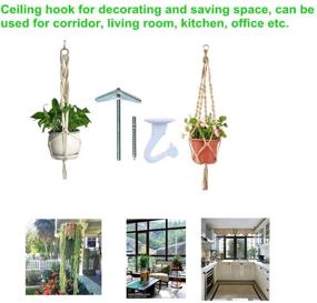 img 4 attached to Hanging Plant Hardware: Ceiling Hooks for Indoor Gardens