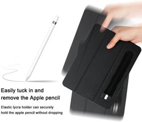 img 2 attached to 🖊️ Black Spessn Compatible Apple Pencil Holder Sticker (1st and 2nd Gen) - Elastic Lycra Stylus Pocket for iPad - Protective Pouch Adhesive Sleeve for Stylus Pens