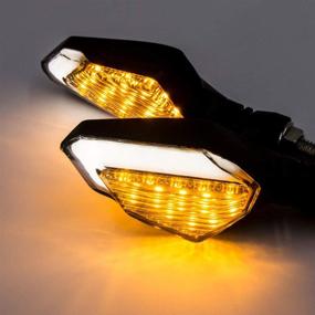 img 3 attached to 🏍️ Cynemo Motorcycle LED Turn Signal Lights - Front and Rear Indicators for Motorbike (1 Pair, Pack of 2)