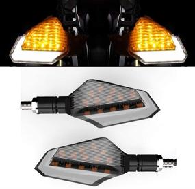 img 4 attached to 🏍️ Cynemo Motorcycle LED Turn Signal Lights - Front and Rear Indicators for Motorbike (1 Pair, Pack of 2)