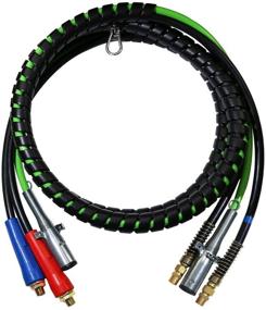 img 4 attached to 🔌 Boeray 15 Ft 3-in-1 Heavy Duty Truck Tractor Trailer Rig Electric Cable Wrap Cord ABS & Air Line Hose Assembly