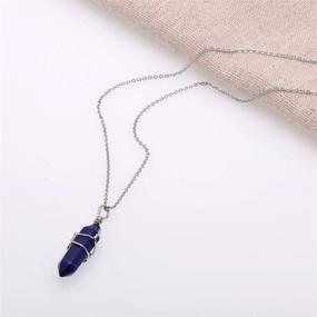 img 2 attached to Paialco Jewelry Natural Crystal Necklace Girls' Jewelry for Necklaces & Pendants