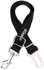 img 4 attached to Vastar Adjustable Nylon Pet Safety Seat Belt Harness for Dogs and Cats – Car Vehicle Seatbelt Attachment