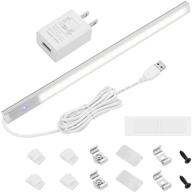 💡 touch activated dimmable under cabinet lighting - 4500k soft white, usb powered (12" with ul plug) - ideal for kitchen, cupboard, shelf, closet, showcase логотип