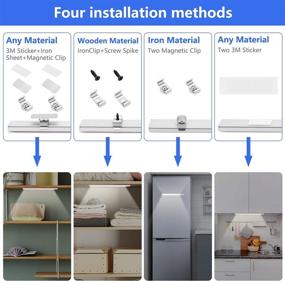 img 2 attached to 💡 Touch Activated Dimmable Under Cabinet Lighting - 4500k Soft White, USB Powered (12" with UL Plug) - Ideal for Kitchen, Cupboard, Shelf, Closet, Showcase