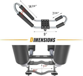 img 3 attached to 🚣 High-Quality Sandy Grey Stainless Steel Kayak J-Bar Roof Rack Car Top Mount Carrier for Canoe, SUP, and Kayaks on SUV Car Truck with Secure Ratchet Straps, Bow and Stern Tie Down, Anchor Straps – Powder-Coated Design