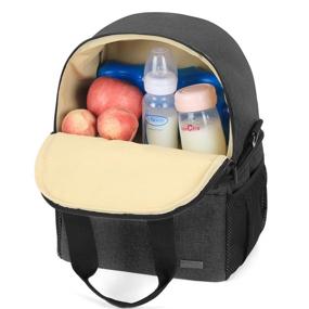 img 3 attached to 👜 Teamoy Breast Pump Bag Tote with Cooler Compartment: Perfect Storage Solution for Pump, Bottles, and More, Ideal for Working Moms - Black (Bag Only)