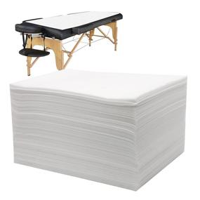 img 4 attached to 🛏️ Bozikey 100PCS Massage Table Sheets, Disposable Bed Sheets for Spa, Estheticians, Tattoos, Waxing, Lash & Salon Beds, Non-Woven Fabric 71"x31" (White)
