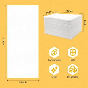 img 2 attached to 🛏️ Bozikey 100PCS Massage Table Sheets, Disposable Bed Sheets for Spa, Estheticians, Tattoos, Waxing, Lash & Salon Beds, Non-Woven Fabric 71"x31" (White)