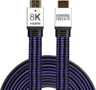 🎮 великолепный игровой опыт: kontrolfreek 12ft (3.6м) hdmi 8k ultra gaming кабель - поддерживает ethernet, 3d, arc, hdr и 8k ultra hd @ 60 fps - черный и фиолетовый логотип