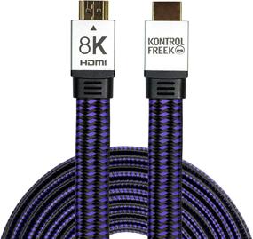 img 4 attached to 🎮 Великолепный игровой опыт: KontrolFreek 12FT (3.6м) HDMI 8K Ultra Gaming Кабель - Поддерживает Ethernet, 3D, ARC, HDR и 8K Ultra HD @ 60 FPS - Черный и Фиолетовый