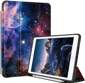 img 4 attached to 📱 PIXIU iPad 6th / 5th Generation Case with Pencil Holder - Full Body Protective Folio Leather Smart Cover for iPad 9.7 inch / iPad Air 2 / iPad Air (T33)