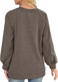 img 1 attached to 👚 Stylish and Cozy: OFEEFAN Long Lantern Sleeve Sweatshirt - Perfect Tunic Tops for Legging Fashion