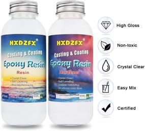 img 2 attached to Epoxy Resin Clear Crystal Coating Kit 34oz - 2 Part Casting Resin 🎨 for Art, Craft, Jewelry Making, River Tables - Includes Gloves, Measuring Cup, and Wooden Sticks