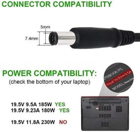 img 2 attached to 💡 Dell 180W Genuine Power Adapter PA Charger for Laptops - 74X5J, JVF3V Watt Compatibility