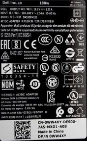 img 3 attached to 💡 Dell 180W Genuine Power Adapter PA Charger for Laptops - 74X5J, JVF3V Watt Compatibility